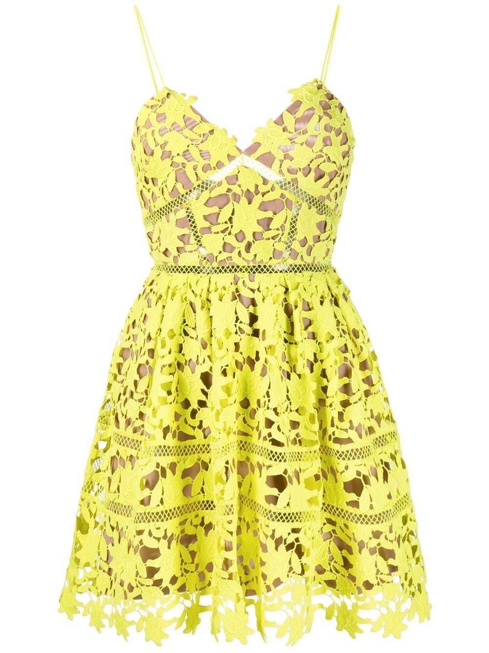 Self Portrait Women's Azalea Mini Dress | 10 | Yellow