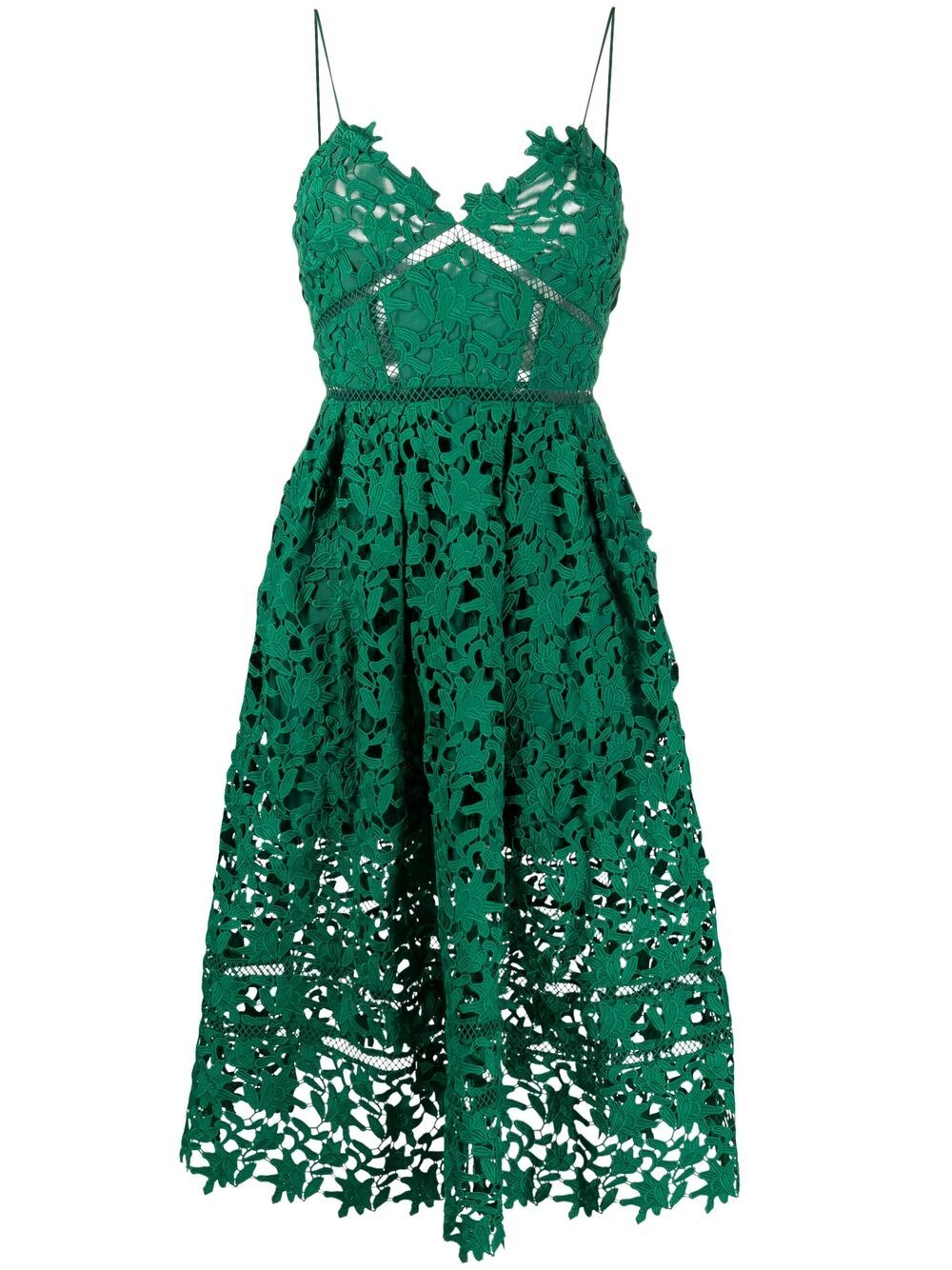 Self Portrait Women's Azalea Midi Dress | 10 | Green
