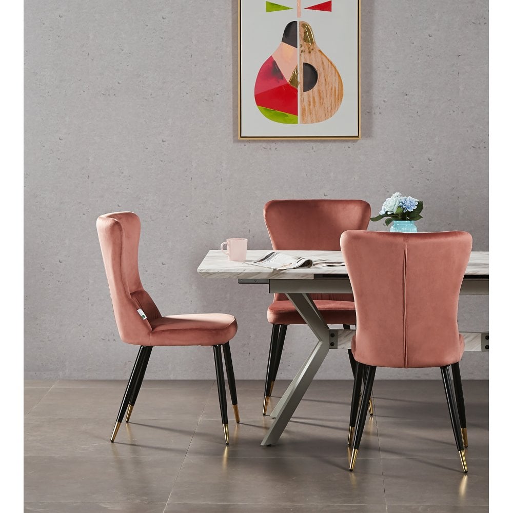New York Blaze Extendable Dining Set Colour: Pink, Pack: Set of 4, Tab