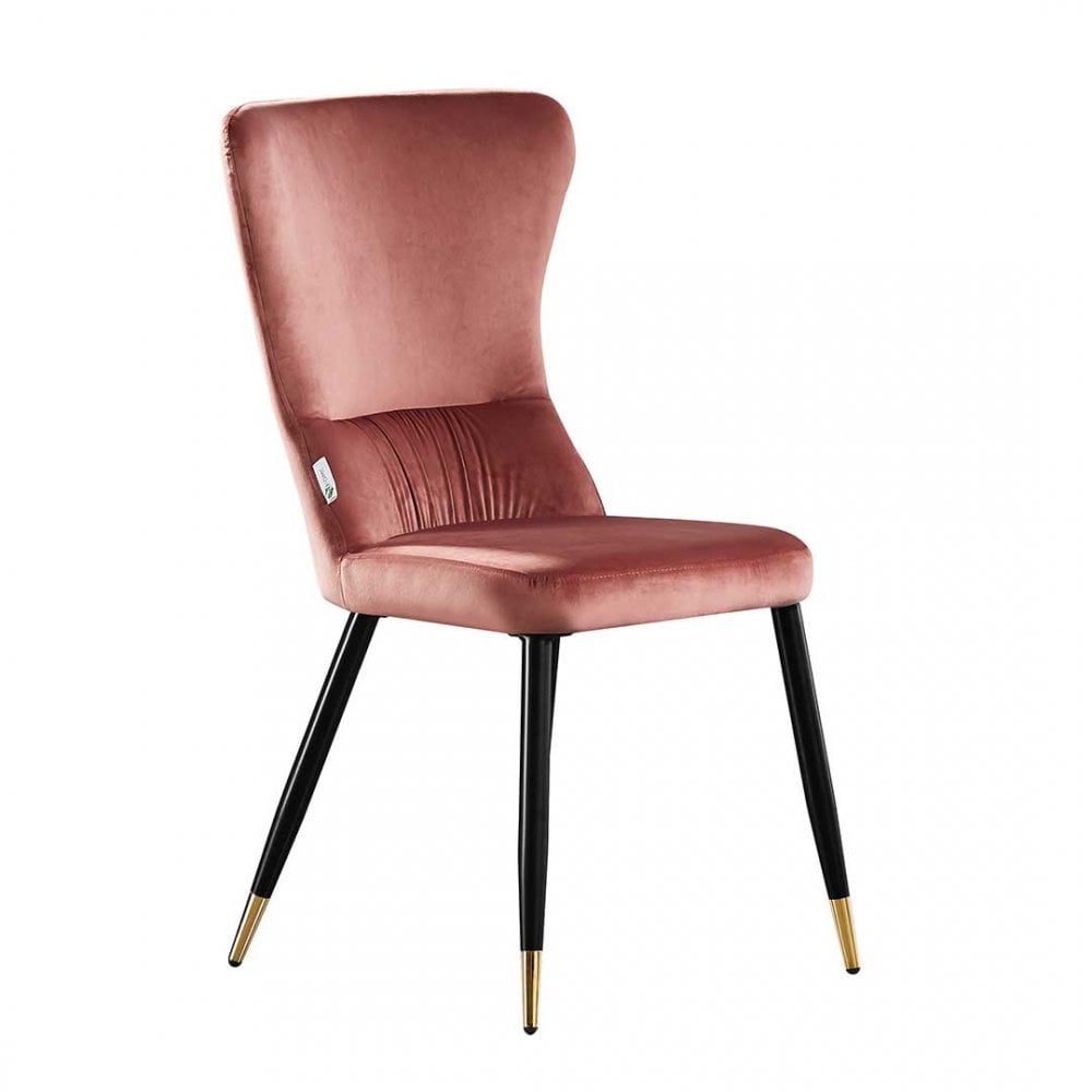 New York Velvet dining chair Colour: Pink