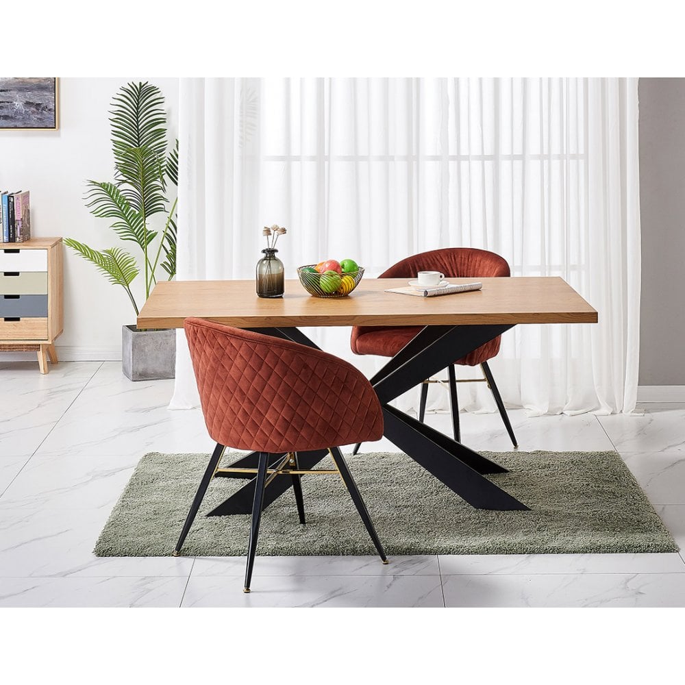 Vittorio Duke LUX dining set Colour: Rust, Pack: Set of 6, Table colou