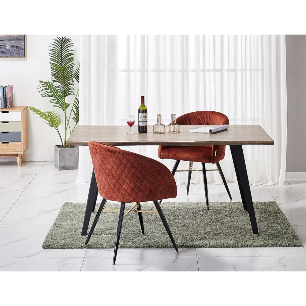Vittorio Rocco LUX Dining Set Colour: Rust, Pack: Set of 6, Table colo