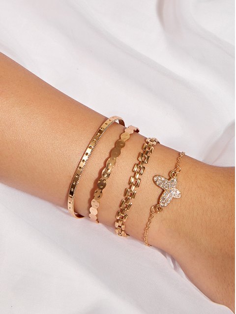 Butterfly Chain Shape Bracelets Set