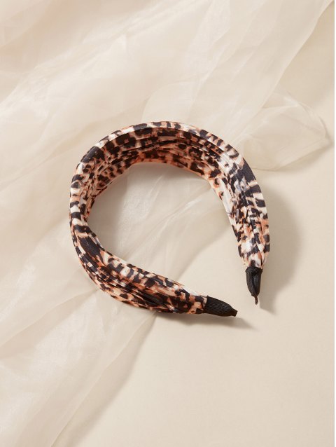 Wild Leopard Pleat Headband