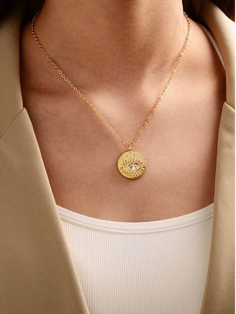 Devil's Eye Necklaces in Gold Tone