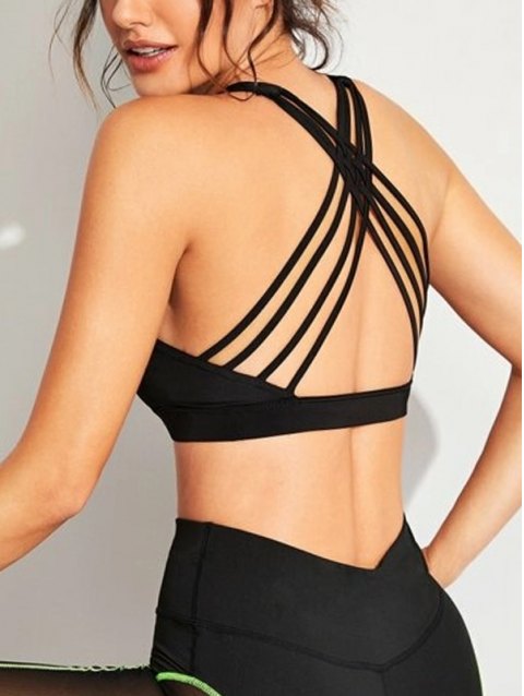 Backless Criss Cross Sports Bra
