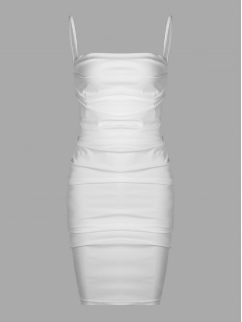 Solid Ruched Bodycon Dress