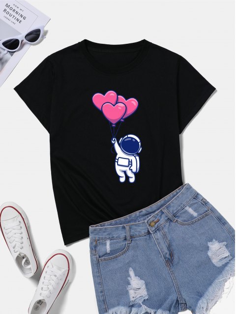 Balloon & Astronaut Graphic Printed Tee