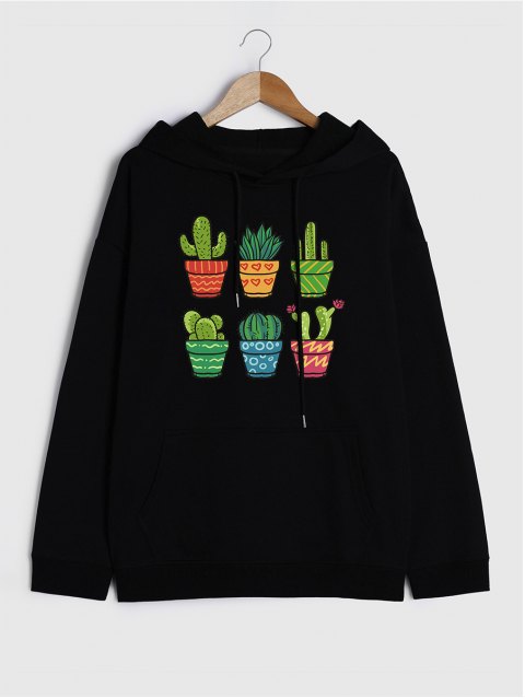 Cactus Graphic Pullover Hoodie