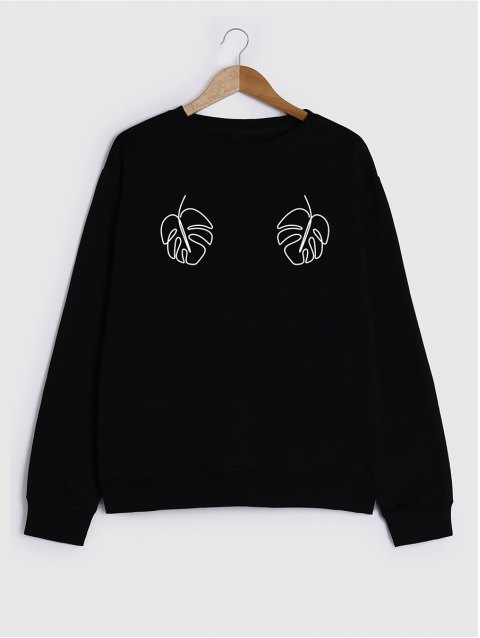 Leaf Graphic Pullover Sweatshirt