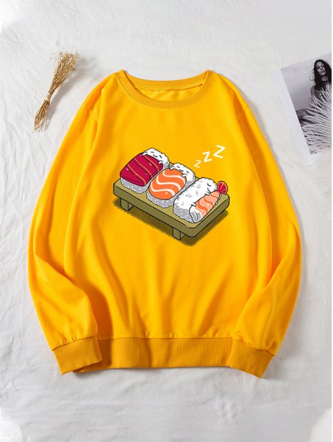 Sushi Graphic Pullover Sweatshirt