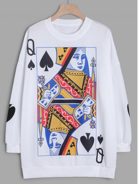 Card Graphic Pullover Sweatshirt