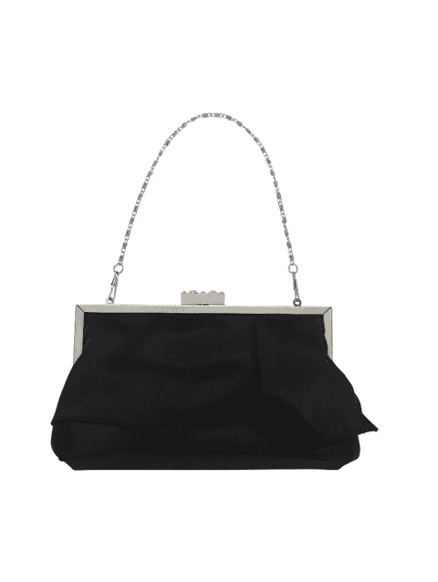 Ruched Mouth Gold Satchels