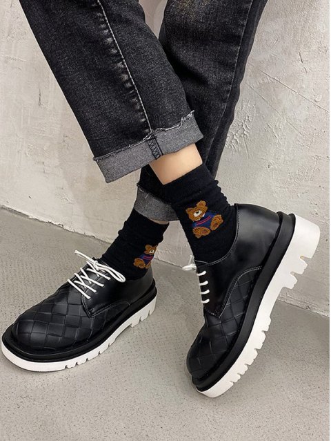 Solid Woven Pattern Mules