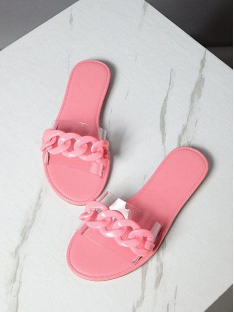 Tie Dye Chain Flat Slippers
