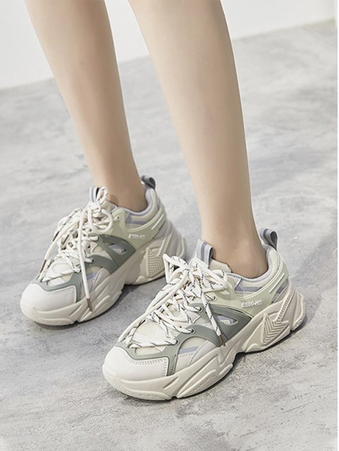 Solid Lace Up Sneakers