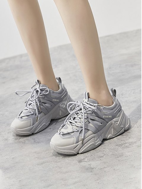 Solid Lace Up Sneakers