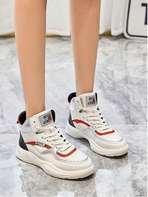 Colorblock Lace Up Sneakers