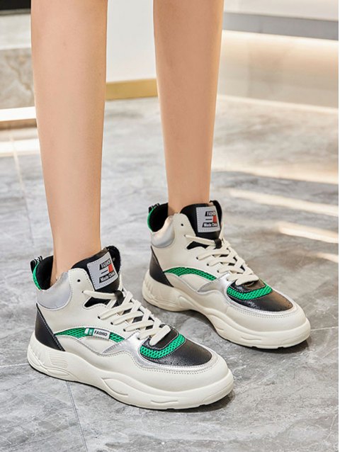 Colorblock Lace Up Sneakers