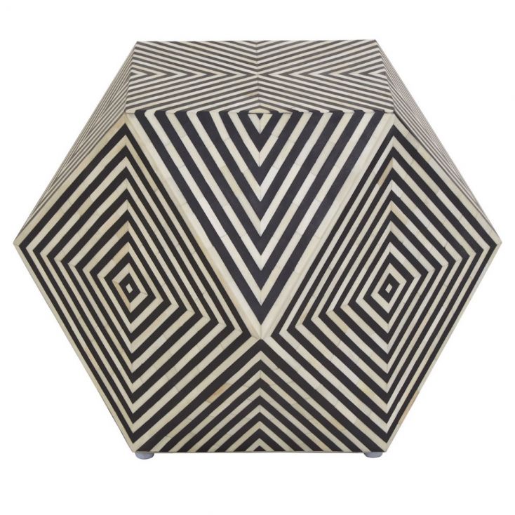 Monochrome Diamond Side Table