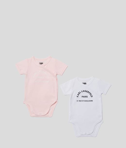 Karl Lagerfeld Baby Body Im 2er-pack White/pink 95% Baumwolle, 5% Elastan, Größe: 3-6