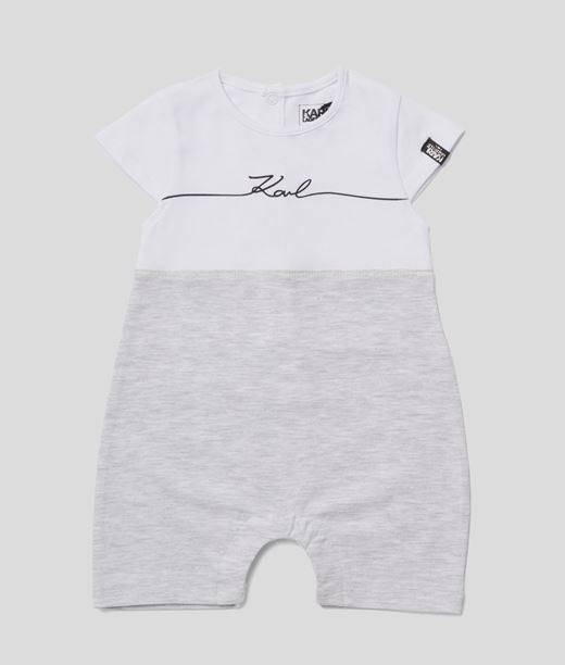 Karl Lagerfeld Baby Signature Body Grey/white 95% Baumwolle, 5% Elastan, Größe: 9-12