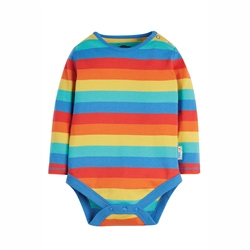 Frugi Men's Favourite Body | Rainbow Stripes| 0-3 MTHS