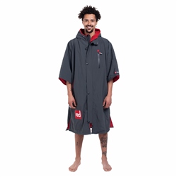 Red Paddle Short Sleeve Pro Changing Robe | Grey| L