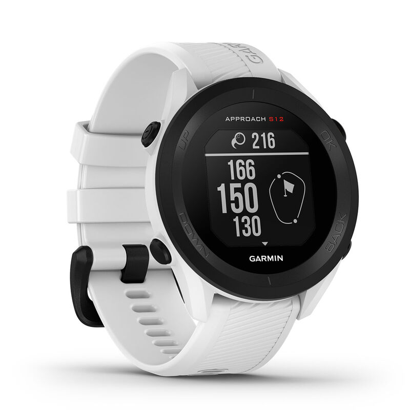 Montre Golf GPS Garmin Approach S12, homme, White  | Online Golf