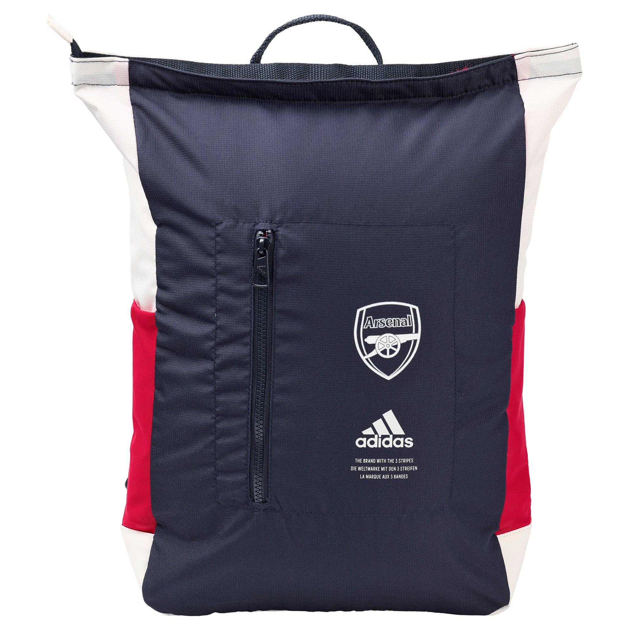 Arsenal Adidas  Classic Top Zip Back Pack, Blue/White/Red