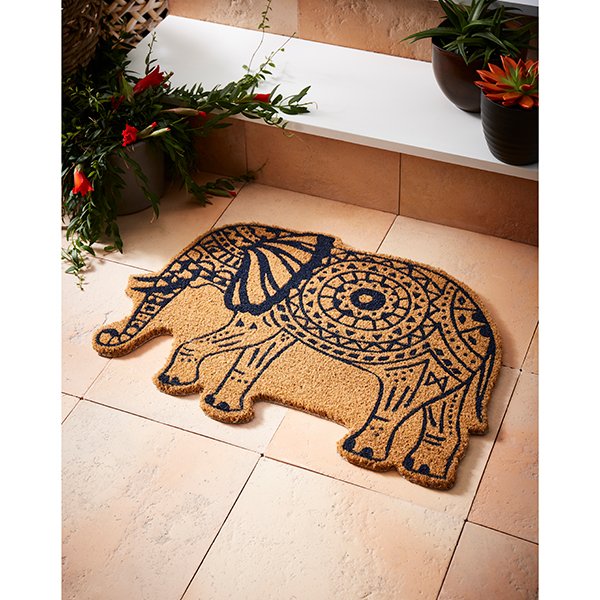 Joe Browns Elephant Shaped Doormat 64x45x15cm 