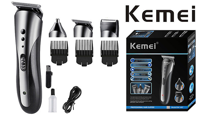 J-Star Direct 3-in-1 Waterproof Electric Cordless Hair Clipper, Trimmer & Razor