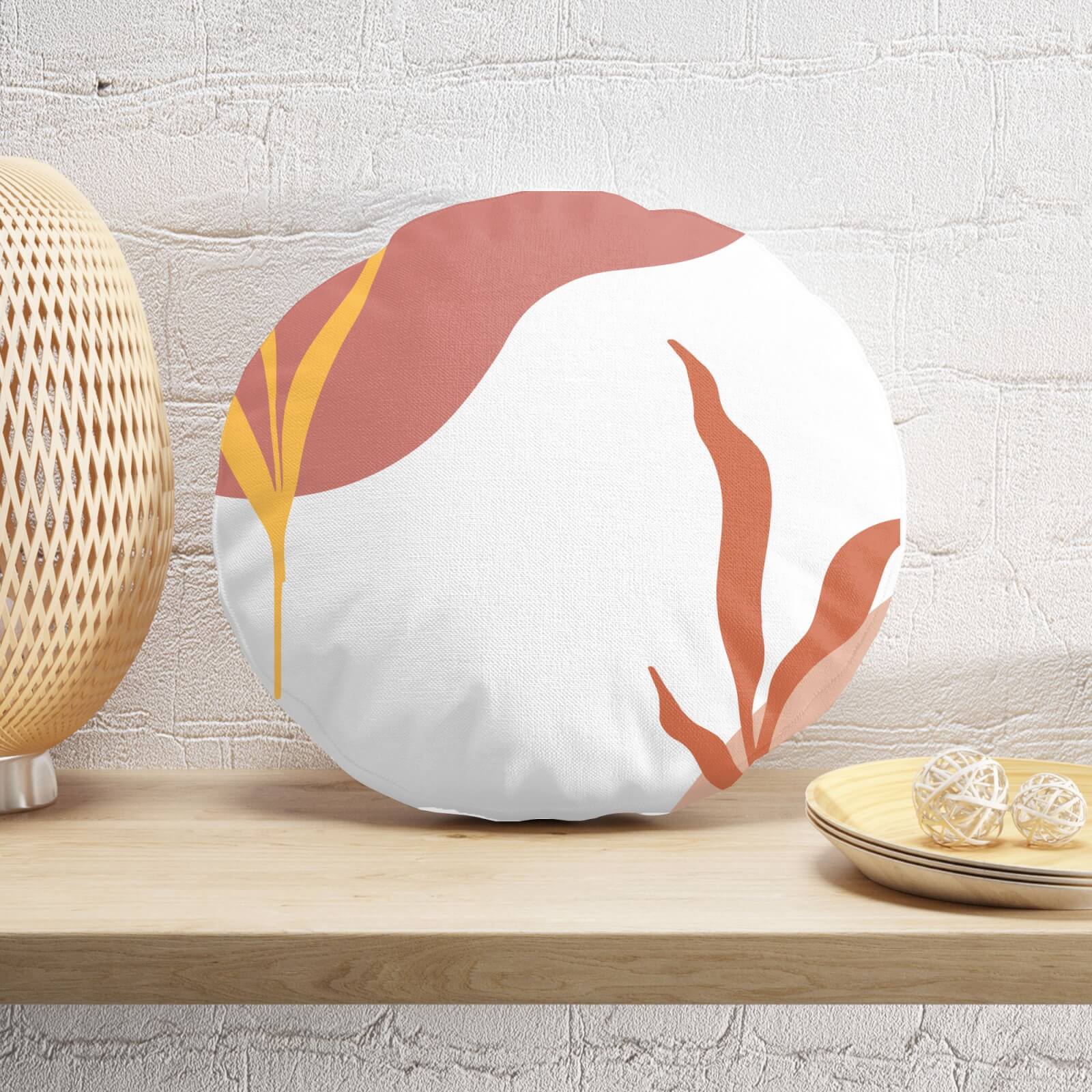 Abstract Garden Round Cushion