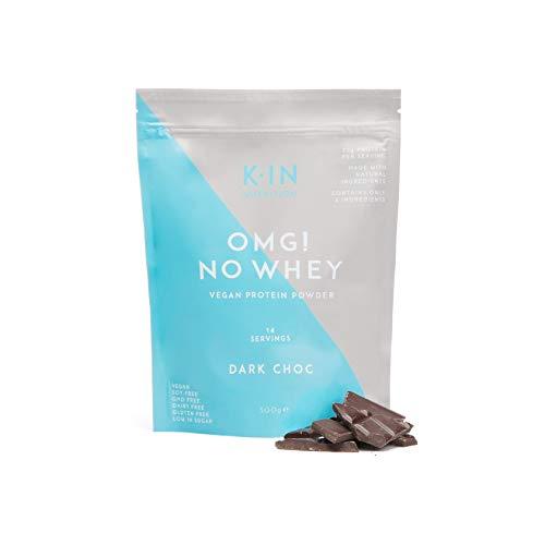 KIN No Whey Chocolate Vegan Protein Powder with Probiotics and Flax...