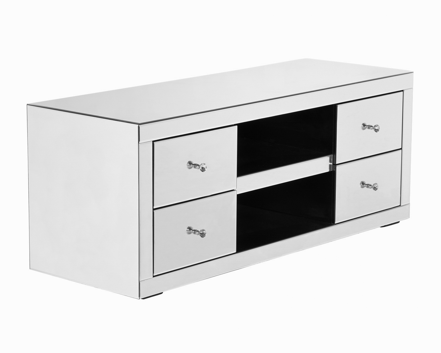 Monroe Silver Mirrored TV Unit