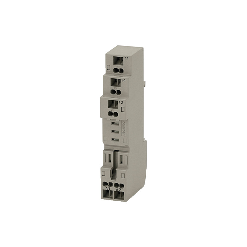 Omron Socket, DIN Rail/Surface Mounting, 5-Pin, Screwless Terminals