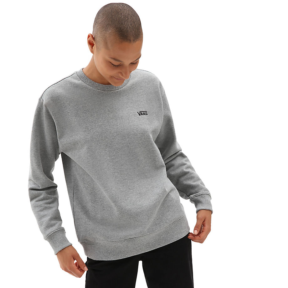 Vans  Flying V Crew Sweater (crew Cement Hea) Women Grey, Size L