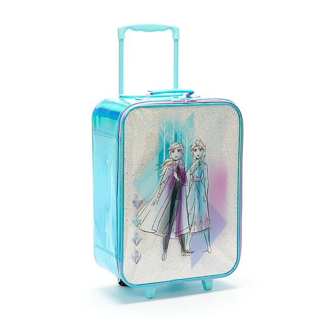 Disney Store Anna and Elsa Rolling Luggage, Frozen 2, Girls, Blue/White - From shopDisney