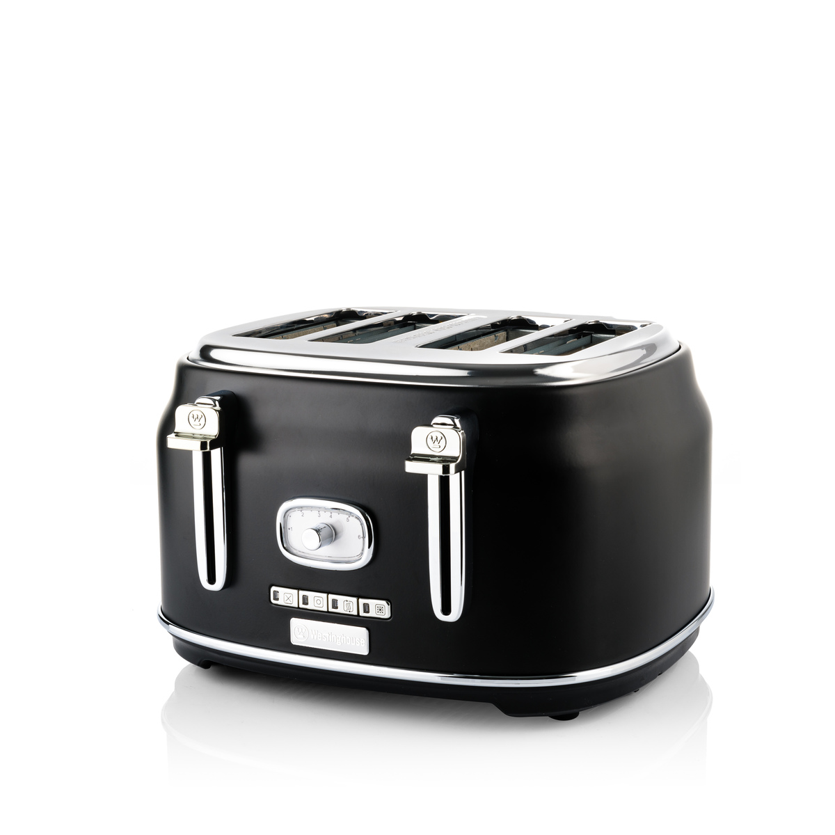 Westinghouse  4-Scheiben-Retro-Toaster, Schwarz