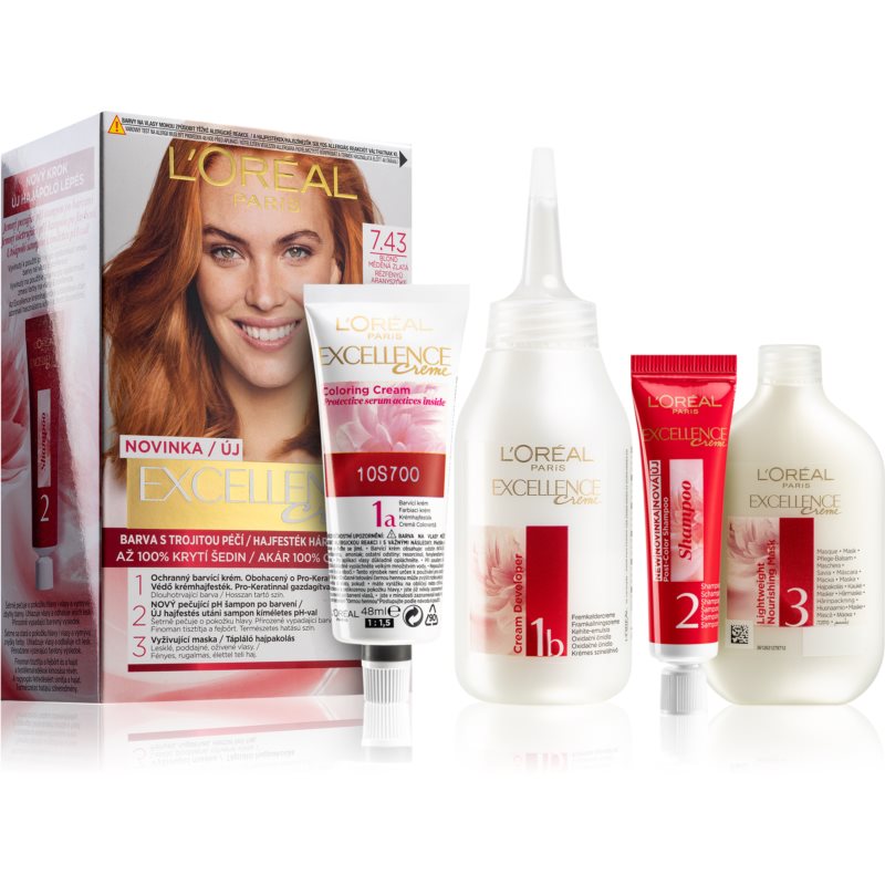 L’Oréal Paris  Excellence Creme tinta per capelli colore 7,43 Blonde Copper