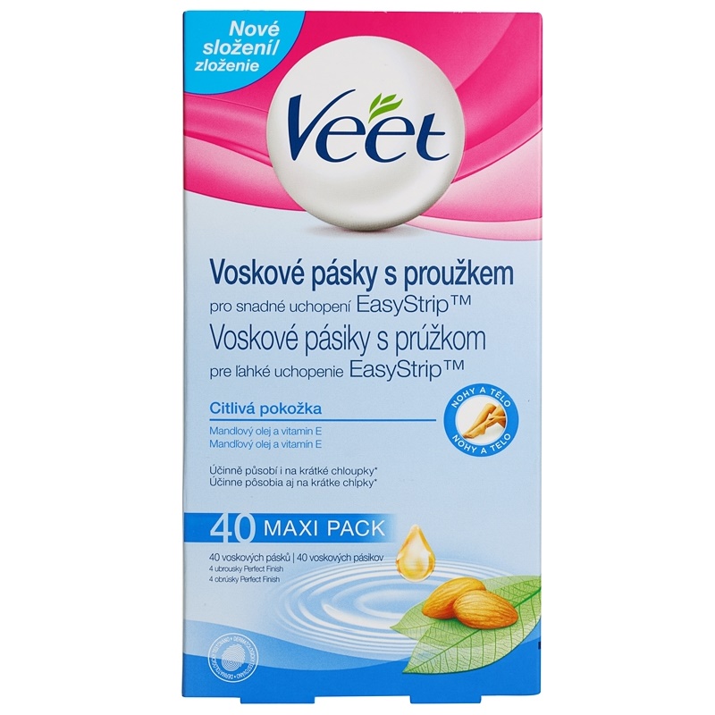 Veet Wax Strips Depilatory Wax Strips for Sensitive Skin 40 pc