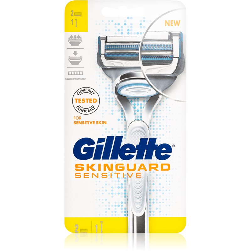Gillette Skinguard Sensitive Razor for Sensitive Skin + Spare Blades 2 pcs