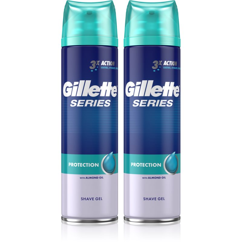 Gillette  Series Protection gel per rasatura 3 in 1 2 x 200 ml