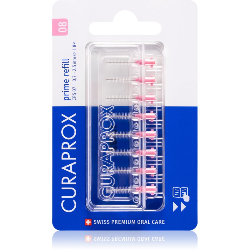 Curaprox Prime Refill Spare Interdental Brushes in Blister CPS 08 0,8 - 3,2 mm 8 pc