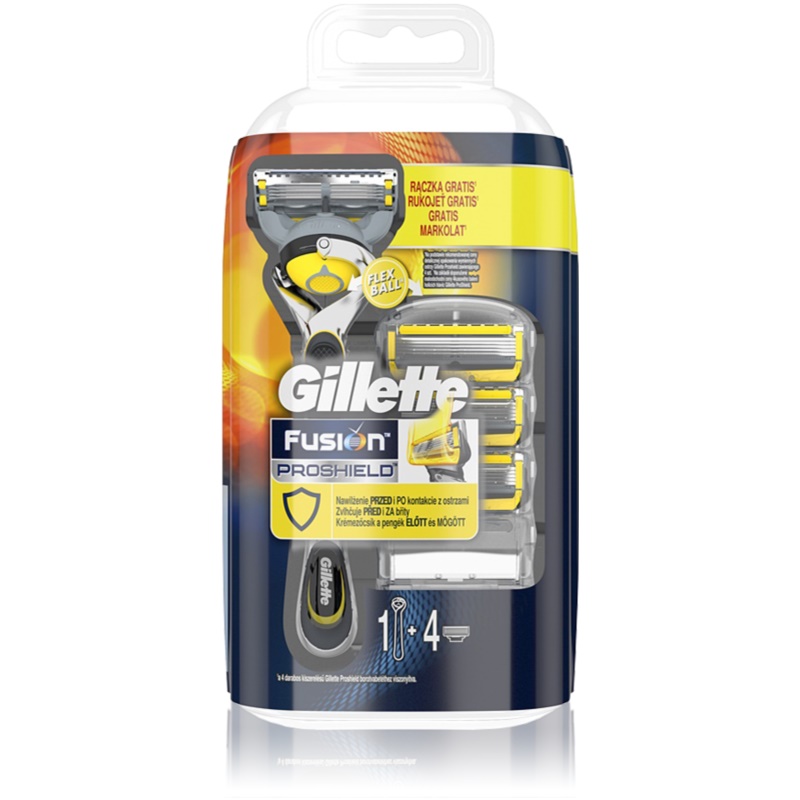 Gillette  Fusion Proshield rasoio + lame di ricambio 4 pz