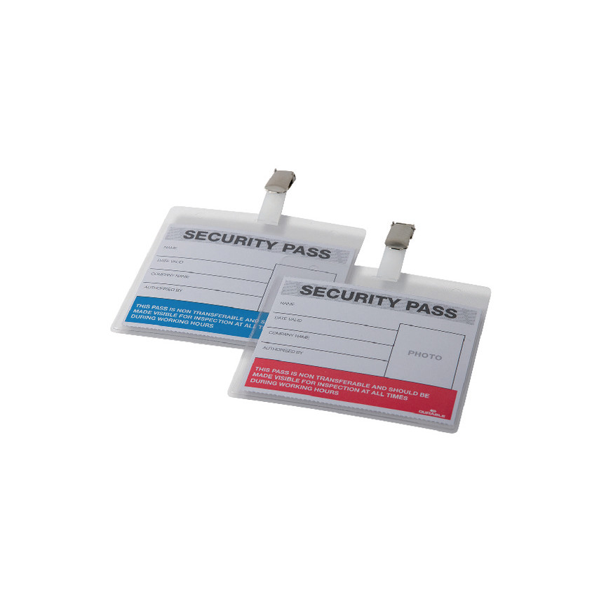 Durable Color Coded Security Pass 25 Pack