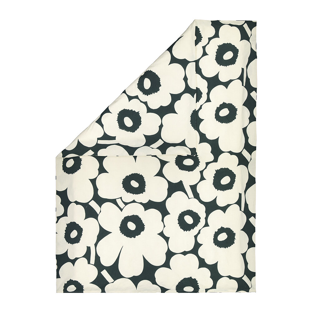 Marimekko - Unikko Duvet Cover - Dark Green - Double
