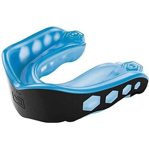 Shock Doctor Adult Gel Max Mouth Guard, Blue/Black, Youth, Brand New