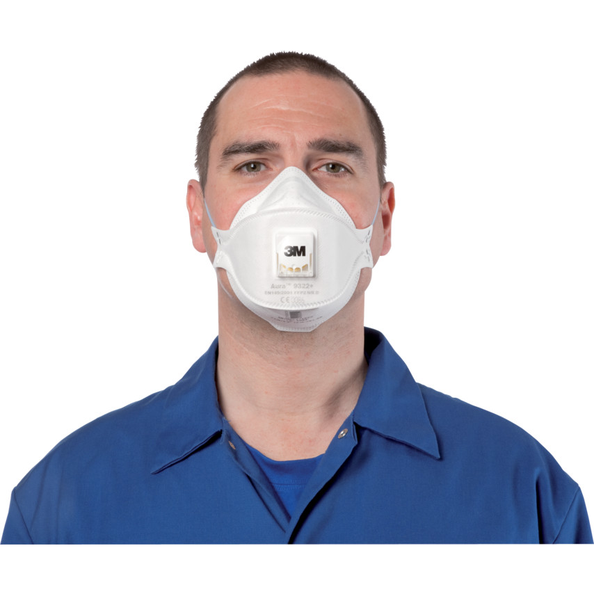 3M Respirators FFP2 Polypropylene, Steel, Polyisoprene, Polyurethane White Pack of 10