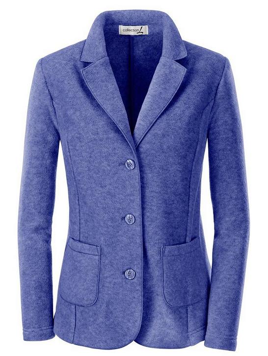  Casual Looks : blazer en maille polaire à col tailleur - - Bleu